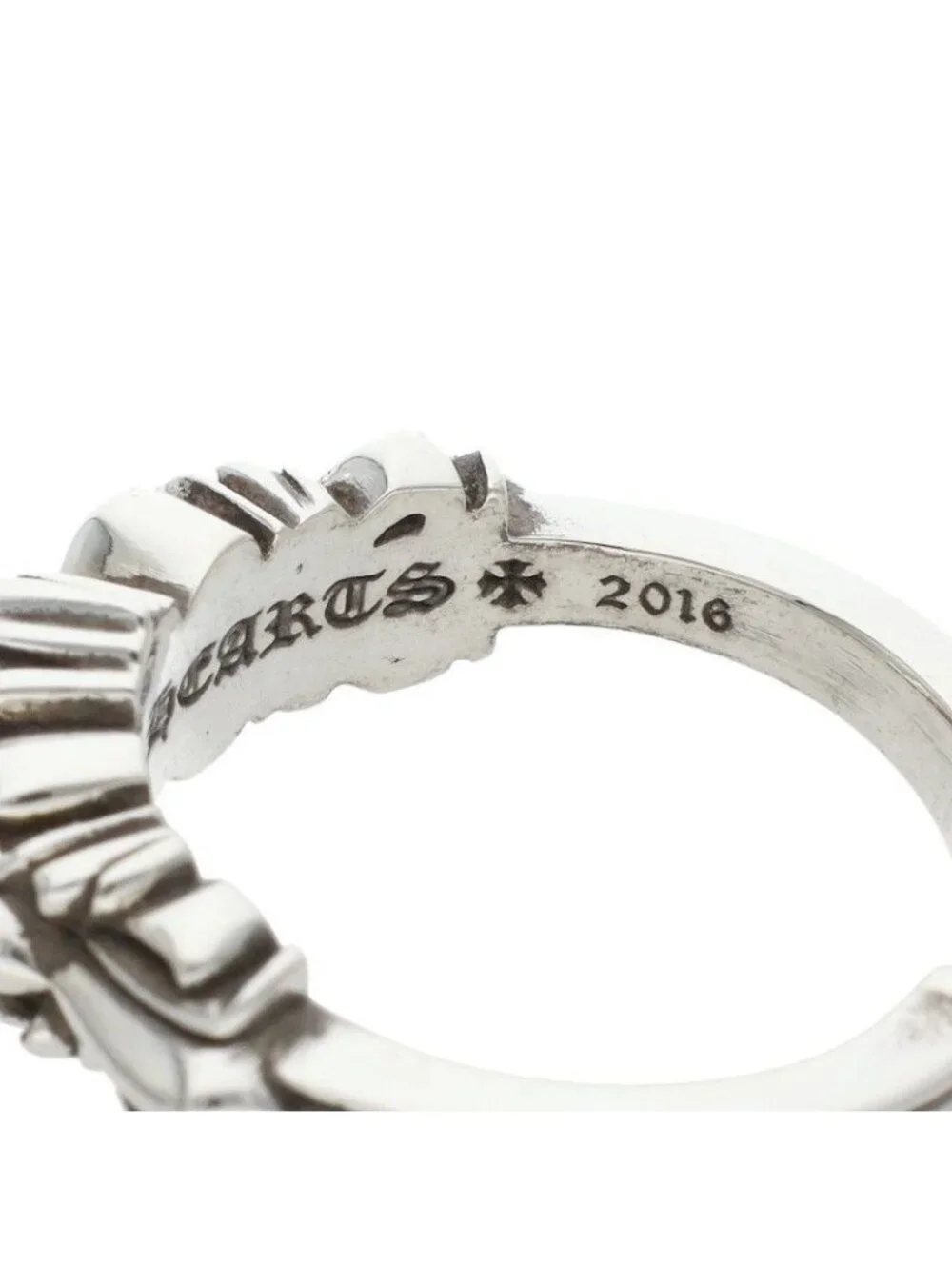 Chrome Hearts Baby Classic Double Floral Silver Ring
